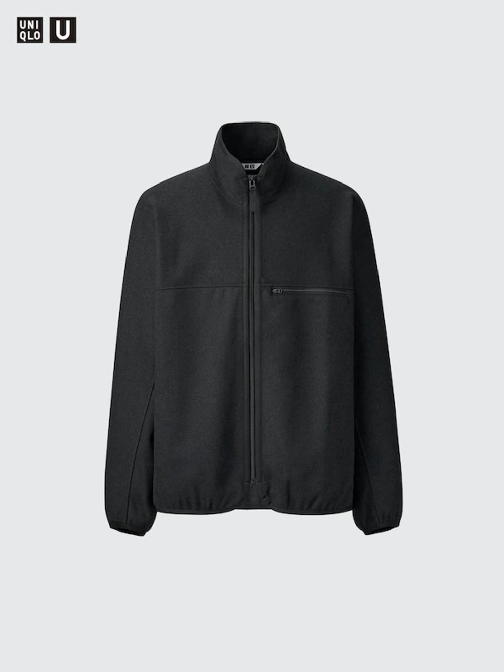 UNIQLO U Men's Black Zip-Up Jacket (Dark Grey, Sz. L)